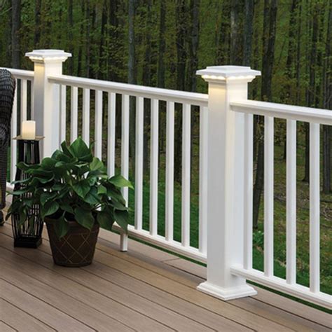 Azek® premier railing offers the beauty and feel of real wood railing coupled with the added strength of performance materials. Premier Rail Pack by AZEK - DecksDirect.com