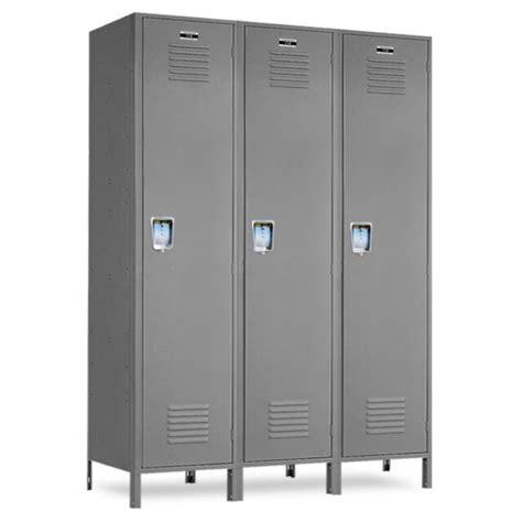 Gray Metal Employee Storage Lockers 54w X 18d X 72h 78h Wlegs 3