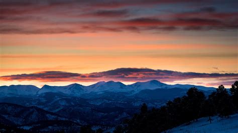 Rocky Mountain Sunset As A Snowstorm Moves Out We Are Lef Flickr