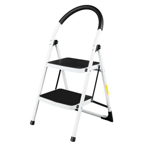 Ubesgoo Steel Folding 2 Step Ladder 330lbs Capacity Lightweight