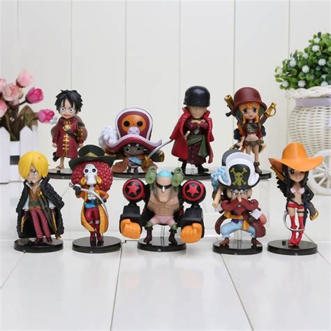 9pcsset Anime One Piece Mini Action Figures The Straw