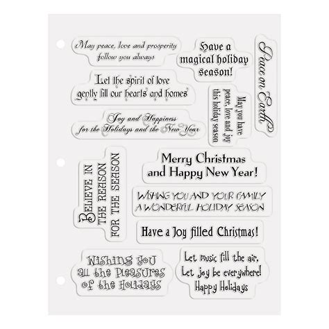 Christmas Card Sayings Clear Stamps OrientalTrading Com Cards Pinterest Stamps Card