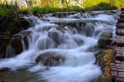 Silky Smooth Waterfalls At Plitvice Lakes National Park Image Free