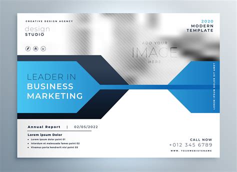 Stylish Blue Business Flyer Design Presentation Template Download