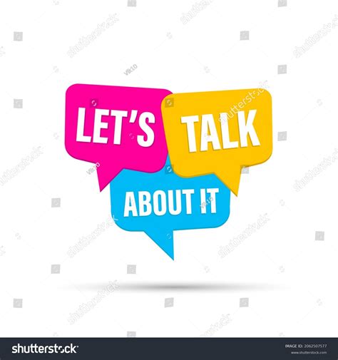 Lets Talk About Speech Bubble Banner Stock Vector Royalty Free