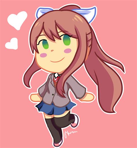 Doki Doki Literature Club Monika Chibi