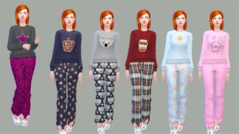Sims 4 Ccs The Best Sleepwear Set By Mysimlifefou