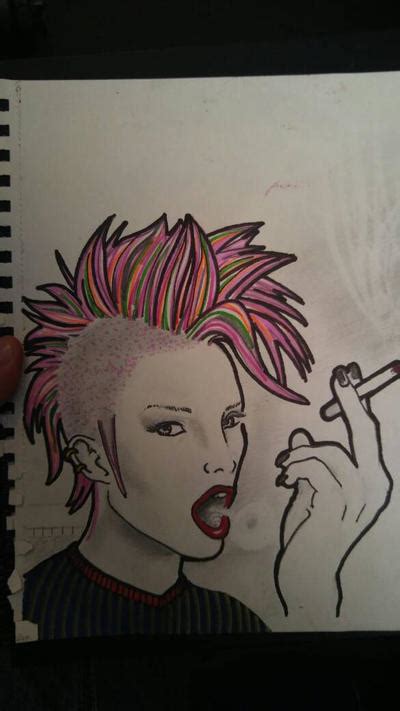 Punk Rock Girl Smoking A Cigarette By Bryanj0014 On Deviantart