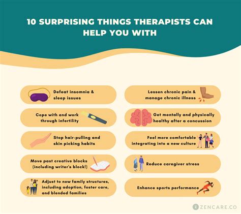 Surprising Things Therapists Can Help You With Zencare Blog