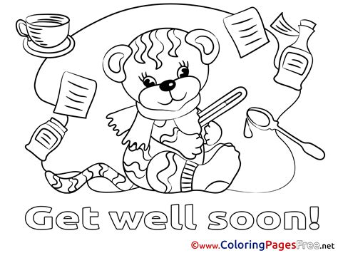 tiger get well soon coloring pages free