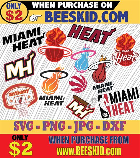 Miami Heat Svg Bundle Svg File For Cricut Layered Svg Clipart Cut