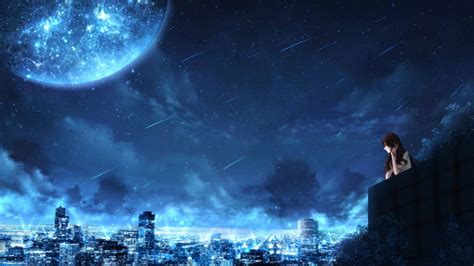Anime City Backgrounds Night