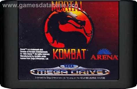 Mortal Kombat Sega Genesis Artwork Cartridge