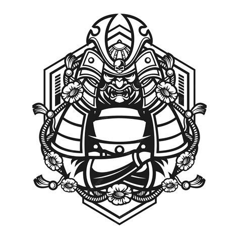 Premium Vector Samurai Warrior Mask Illustration