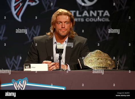 Adam Joseph Copeland Aka Edge Attends A Press Conference With Wwe Superstars For Wrestlemania