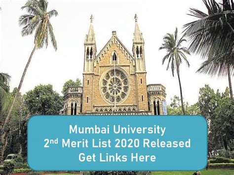 Check Mumbai University 2nd Merit List 2020 Released Highlights Get