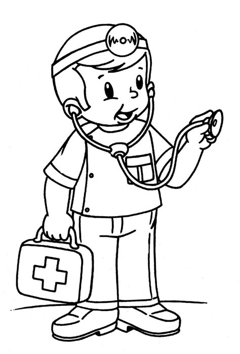 Doctor And Nurse Coloring Page Free Printable Coloring Pages For Kids