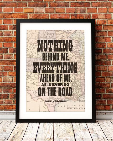 Jack Kerouac Quote Print On The Road Print Literary Art