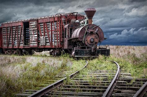Old Steam Locomotive Train Engine At 1880 Town South Dakota Photograph