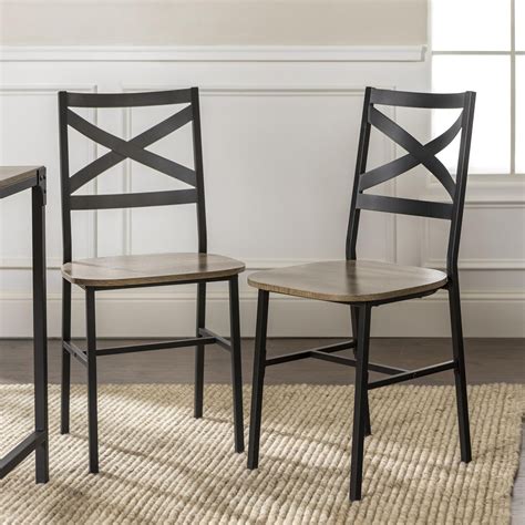 Manor Park Modern Industrial Farmhouse Dining Chairs Set Of 2