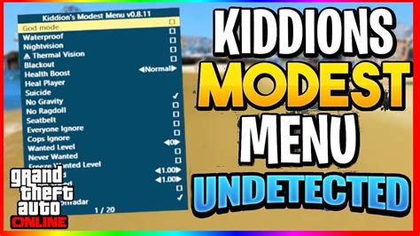 Gta 5 Online Mod Menu Pc Kiddions Mod Menu Undetected Youtube