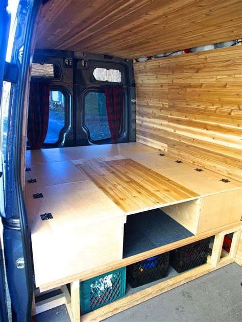 CLEVER AND BEST CAMPERVAN CONVERSION IDEAS Bed Table And Benches For