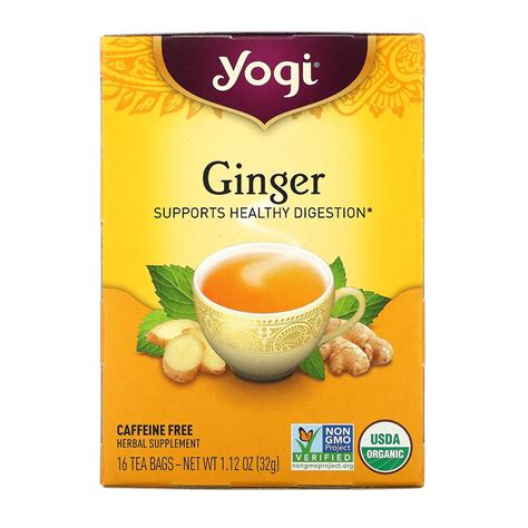 Yogi Tea Organic Ginger 16 Tea Bags 112 Oz 32 G