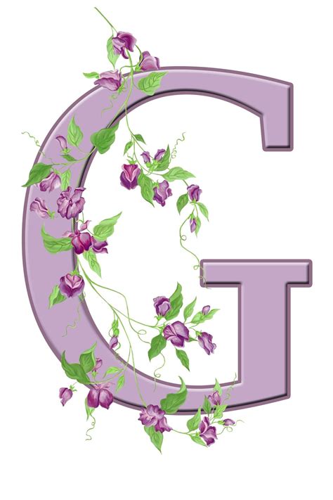 Buchstabe Letter G Blumen Flowers Monogram Letters Monogram