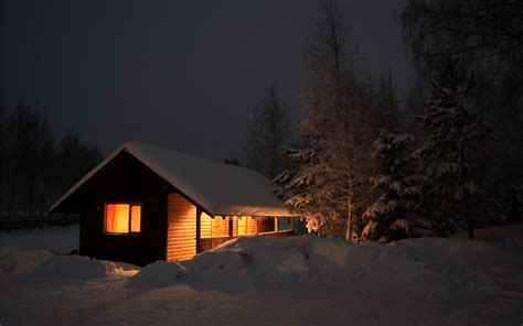 Winter Cabin Wallpapers Wallpaper Cave