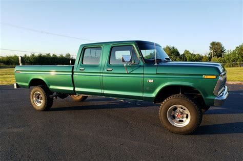 Condition see photos nice on the outside but has a poor floor, many large dents. 1973 Ford F-350 Crew Cab 4WD Long Bed Truck - Very Clean ...