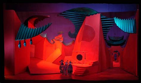 David Hockney Set Design For The Play Turandot Stage Lighting Design