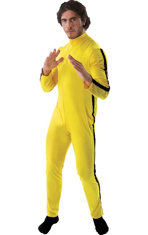 Adult Kill Bill Bruce Lee Jumpsuit Costume Uk