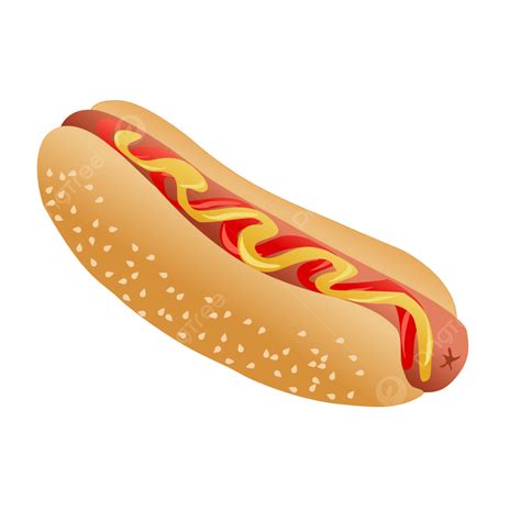Hot Dog Clipart Transparent Background Digital Illustration And Vector