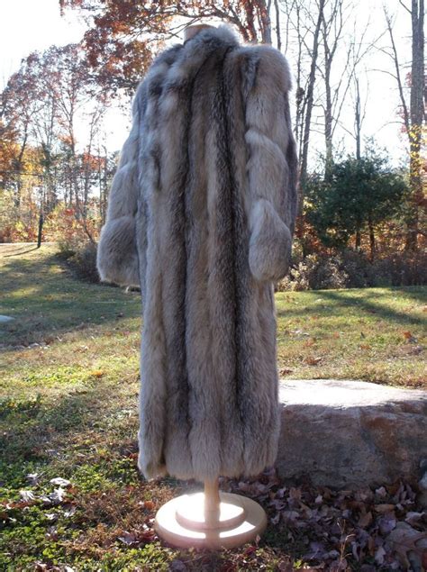 Full Length Lxl 80s Crystal Fox Fur Coat In The Film American Hustle
