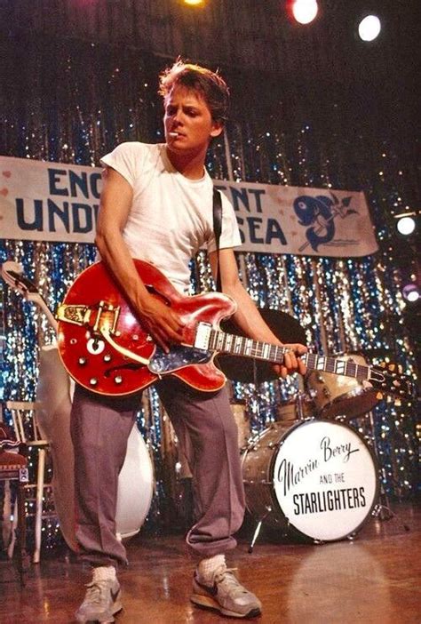 Back To The Future Marty Mcfly And Guitar Image Aesthetic Movies