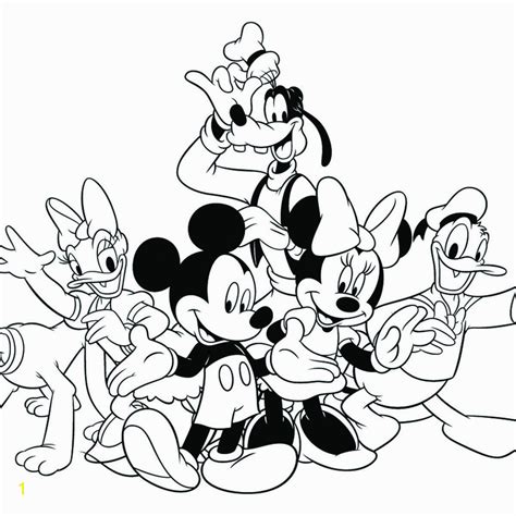 Mickey Mouse And Friends Coloring Pages Divyajanan