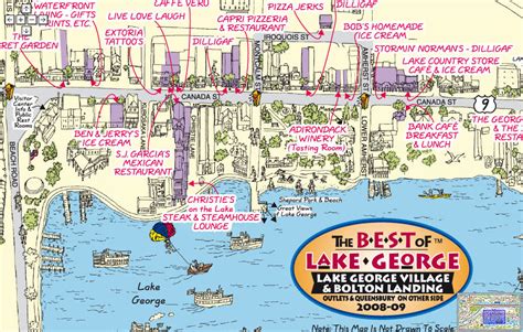 Lake George Tourist Map Tour Map