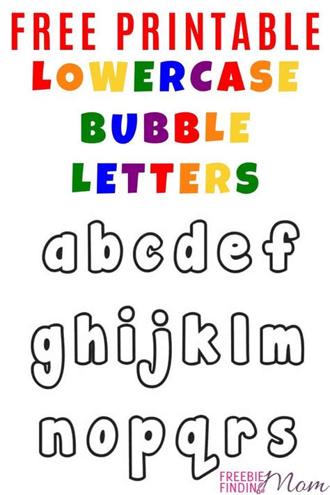Pin On Printable Templates Free Printable Lowercase Bubble Letters