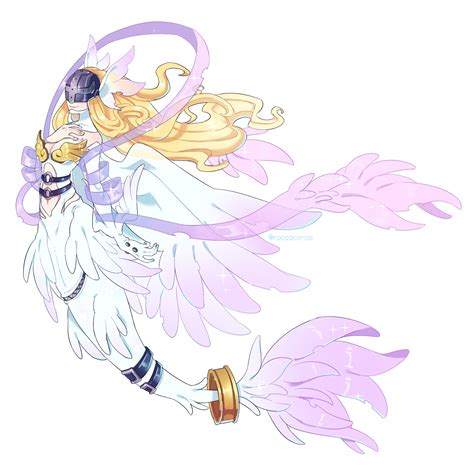 Angewomon Digimon Highres 1girl Angel Angel Girl Belt Covered
