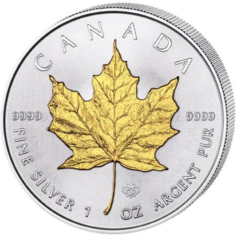Buy 2016 1 Oz Silver Canadian Maple Leaf Gilded Coins