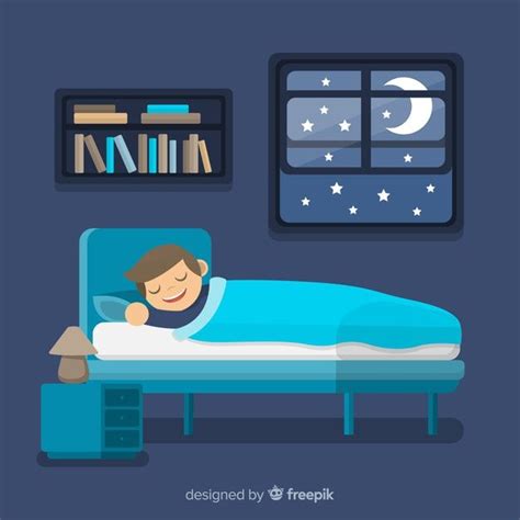 Free Vector Flat Person Sleeping In Bed Motion Graphics Inspiration