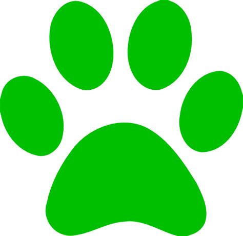 Green Paw Print Bobcat Clip Art At Vector Clip