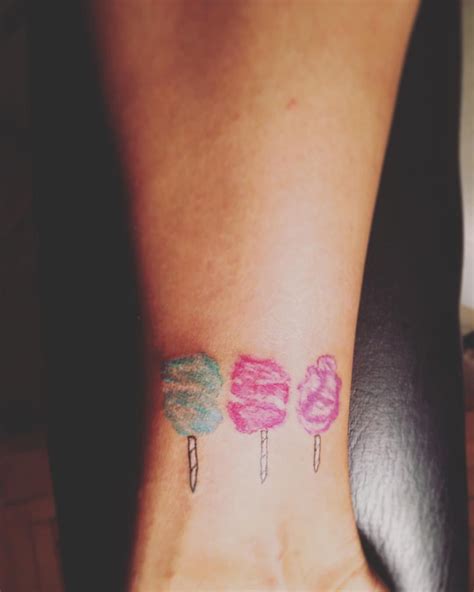 Watercolor Cotton Candy Tattoo Candy Tattoo Pink Tattoo Ink Pink Tattoo