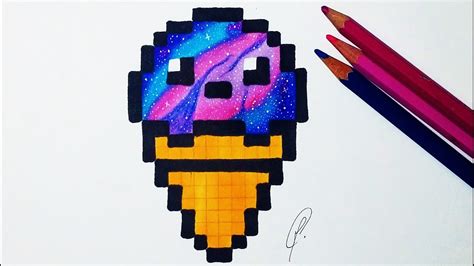Check out our kawaii pixel art. Kawaii Ice Cream Pixel Art - Galaxy Drawing - YouTube