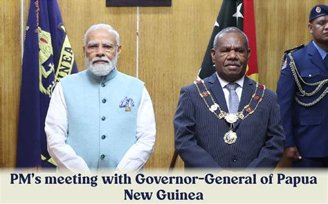 Pms Meeting With Governor General Of Papua New Guinea Prime Minister