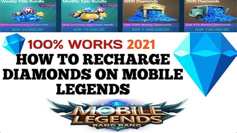 How To Recharge Diamonds In Mobile Legends 100 Work India How To Buy Diamonds Youtube
