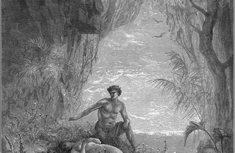 Paul Gustave Doré Paradise Lost Adam Watches As Eve Sleeps Dark