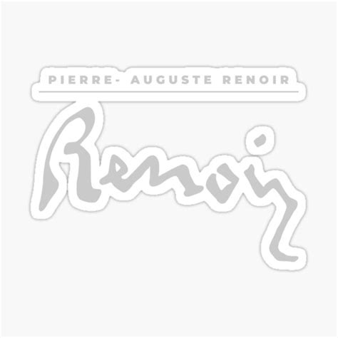 Pierre Auguste Renoir Signature T Shirt Sticker For Sale By