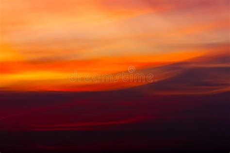 Blurry Colorful Sky In Sunset Time With Wavy Camera Motion Abstract