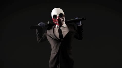 Full HD Wallpaper payday suit mask shotgun, Desktop Backgrounds HD 1080p